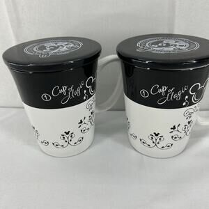 Disney Parks Mickey Mouse Cup Of Magic Coffee Mugs With Lids. 40th Anniversary